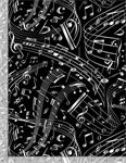 Timeless Treasures - Music - Swirling Notes, Black