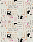 Wilmington Prints - Purrfect Partners - Word Toss, Cream