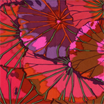 Free Spirit - Kaffe Fassett - Lotus Leaf, Wine