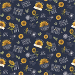 Riley Blake - Honey Bees & Flowers Please - Main Print, Navy