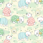 A.E. Nathan - Comfy Flannel Prints - Sleepy Bear, Yellow