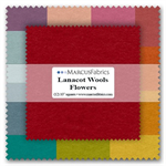 Marcus Fabrics - Lanacot Wool - 12 - 10^ Squares, Flowers