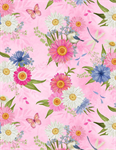 Wilmington Prints - Paisley Punch - Floral Bouquets, Pink