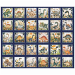 Quilting Treasures - Dinoroars! - Picture Patches, Navy