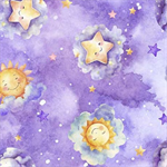 Quilting Treasures - Oh the Places - Happy Sky, Medium Amethyst