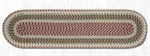 Braided Tablerunner - Olive/Burgundy/Grey, 13^ X 48^ (Oval)