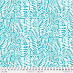 Free Spirit - Kaffe Fassett - Teal Fronds, White