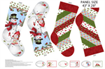 Northcott - Winter Welcome - 28^ Panel Christmas Stocking, White