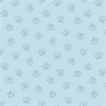 Studio E - Off The Leash - Tossed Paw Print, Blue