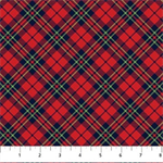 Northcott - Farmstead Friends - Diagonal Plaid, Red