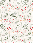 Wilmington Prints - Peach Whispers - Small Floral Toss, Cream