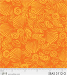 P & B Textiles - Sea Shore Collection - Sea Shells, Orange