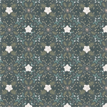 Lewis & Irene - Winter in Bluebell Wood Flannel - Winter Floral, Dark