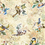 Quilting Treasures - Birdsong - Bird Toss, Tan