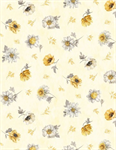 Wilmington Prints - Fields of Gold - Floral Toss, Yellow