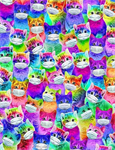 Timeless Treasures - Cats - Cartoon Cats with Masks, Bright