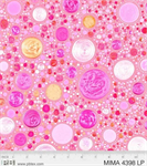 P & B Textiles - Mindful Mandalas - Circles and Dots, Pink