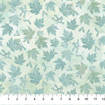 Northcott - Autumn Splendor - Leaves, Light Teal