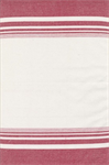 Moda - Enamoured Toweling - 18^ Hemmed Edge, White with Red Lines