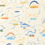 Robert Kaufman - Doux Luxe (Minky) - Dinosaurs, Natural