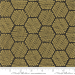 Moda - Bee Garden - Honeycomb, Metallic Black