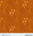 P & B Textiles - Harvest Minis - Tonal Leaves, Orange