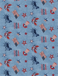 Wilmington Prints - Liberty Lane - Patriotic Toss, Blue