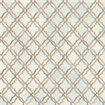 Quilting Treasures - Tranquility - Scroll Trellis, Blue