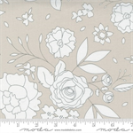 Moda - Beautiful Day - Rose Blooms Large Tonal Floral, Stone