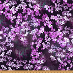 Hoffman California - Jewel Depths - Scattered Blossoms, Purple