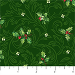 Northcott - Yuletide Traditions - Small Holly Sprig, Green