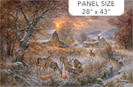 Northcott - First Frost - 28 x 43^ Deer & Old Homestead, Brown