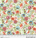 P & B Textiles - Bunnies & Blooms - Flowers, Multi