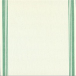 Moda Toweling - Toweling Basics - 16^ Hemmed Edge, Cream with Green Stripe