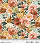 P & B Textiles - 108^ Floral Chic, Multi