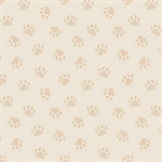 Studio E - Off The Leash - Tossed Paw Print, Tan