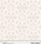 P & B Textiles - Petal Bouquet - Damask, Ecru