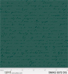 P & B Textiles - Sweet Magnolia - Script, Dark Green