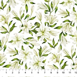 Northcott - Spring Awakening - Lilies, White