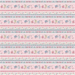 Studio E - Fancy Cats - Border Stripe, Pink/Blue