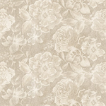 Blank Quilting - Purely Neutral - Flowers, Ivory