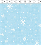 Clothworks - Snow Fun Flannel - Snowflakes, Light Sky