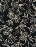 Timeless Treasures - Noir - Antique Floral, Black