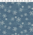 Clothworks - Snow Mountain Flannel - Snowflakes, Dark Denim