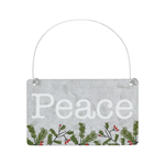 Tin Ornament - Peace w/Berries