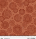 P & B Textiles - Floral Chic - Mandalas, Dark Peach