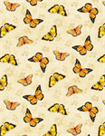 Wilmington Prints - Sunflower Splendor - Butterfly Toss, Cream