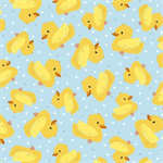 Quilting Treasures - Darling Duckies - Tossed Rubber Duckies, Blue