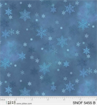 P & B Textiles - Snowfall - Small Snowflakes, Baby Blue