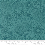 Moda - Field Of Flowers - Queen Anne's Lace, Turquoise